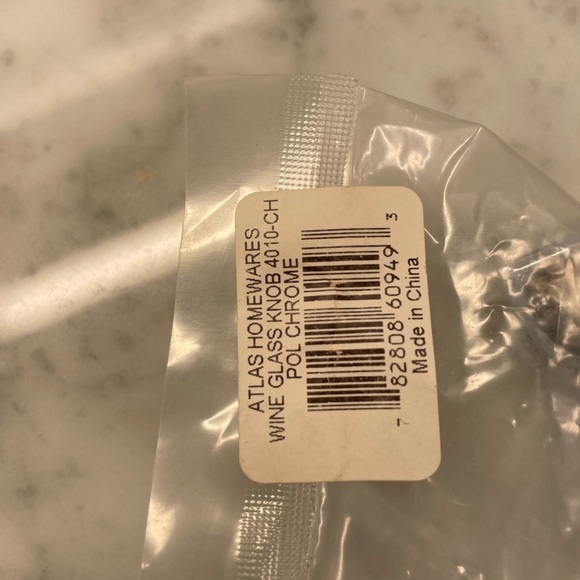 2  Knobs Homewares 4010  2"L Wine Glass Designer Cabinet Knob Chrome - Picture 4 of 5